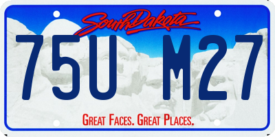 SD license plate 75UM27