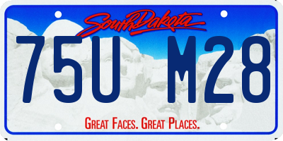 SD license plate 75UM28