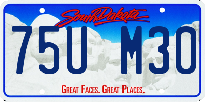 SD license plate 75UM30