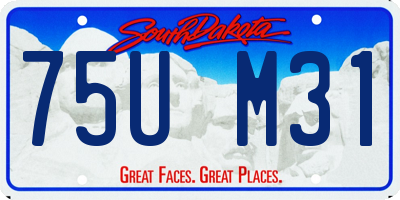 SD license plate 75UM31