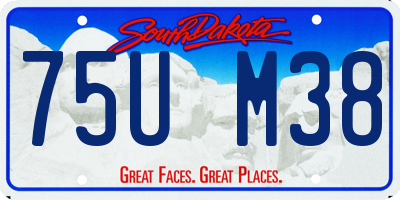 SD license plate 75UM38