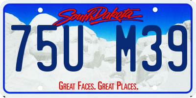 SD license plate 75UM39