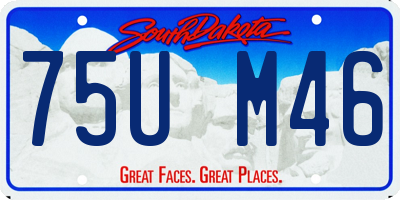 SD license plate 75UM46
