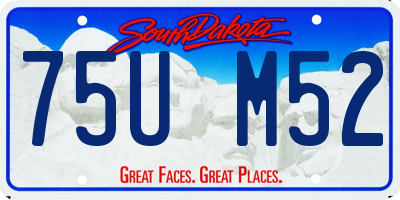 SD license plate 75UM52