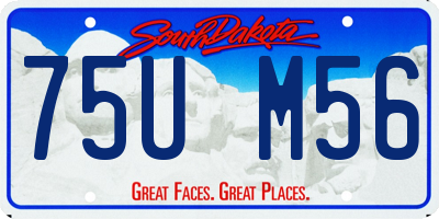 SD license plate 75UM56