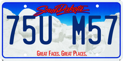 SD license plate 75UM57