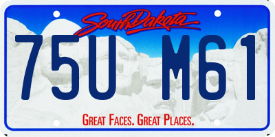 SD license plate 75UM61