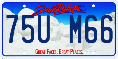 SD license plate 75UM66