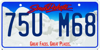 SD license plate 75UM68