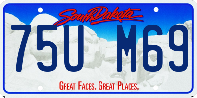 SD license plate 75UM69
