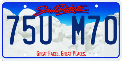 SD license plate 75UM70