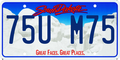 SD license plate 75UM75