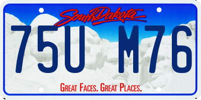 SD license plate 75UM76