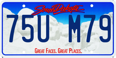 SD license plate 75UM79
