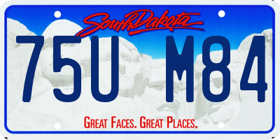 SD license plate 75UM84
