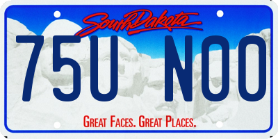 SD license plate 75UN00