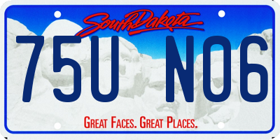 SD license plate 75UN06