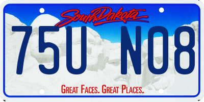 SD license plate 75UN08