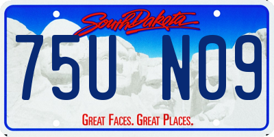 SD license plate 75UN09
