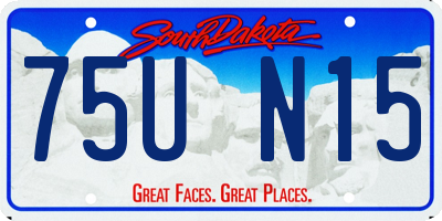 SD license plate 75UN15
