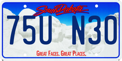 SD license plate 75UN30