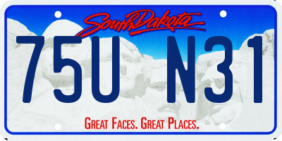 SD license plate 75UN31
