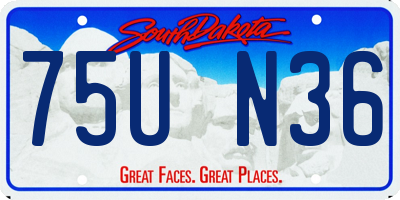 SD license plate 75UN36