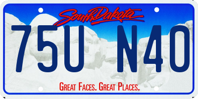 SD license plate 75UN40