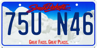 SD license plate 75UN46