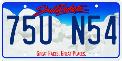 SD license plate 75UN54