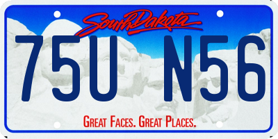 SD license plate 75UN56