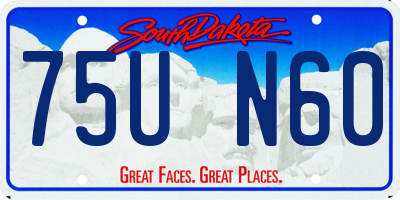 SD license plate 75UN60