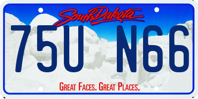 SD license plate 75UN66