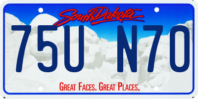 SD license plate 75UN70