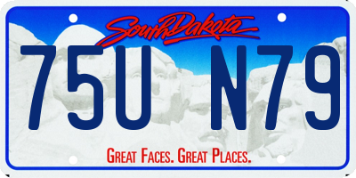 SD license plate 75UN79