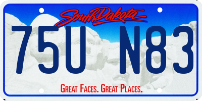 SD license plate 75UN83