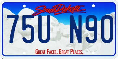 SD license plate 75UN90