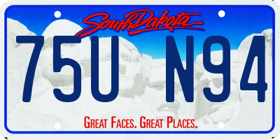 SD license plate 75UN94