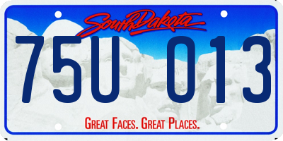 SD license plate 75UO13