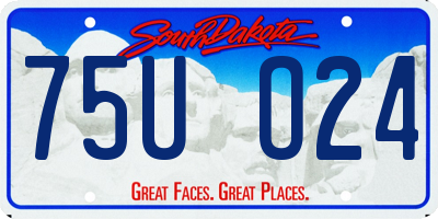 SD license plate 75UO24