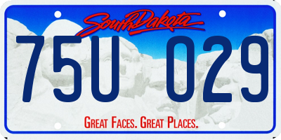 SD license plate 75UO29