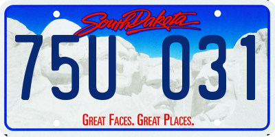 SD license plate 75UO31