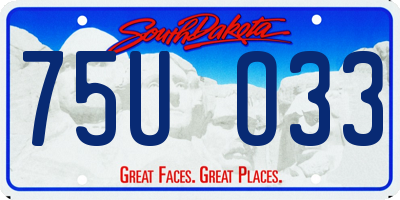 SD license plate 75UO33