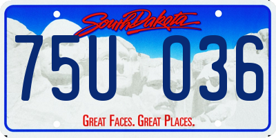 SD license plate 75UO36