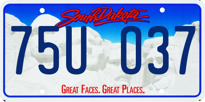 SD license plate 75UO37