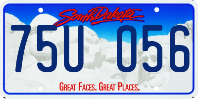 SD license plate 75UO56
