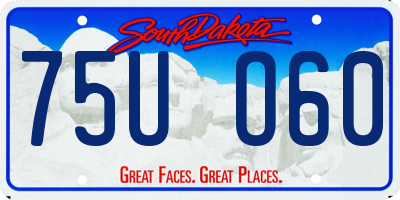 SD license plate 75UO60