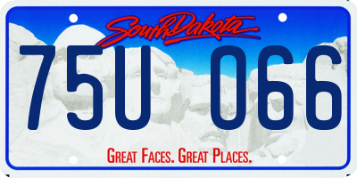 SD license plate 75UO66