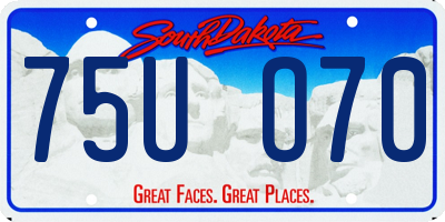 SD license plate 75UO70