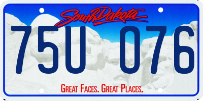 SD license plate 75UO76